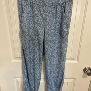 Aerie Light Blue Patterned Pants